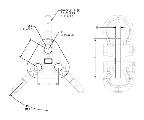 TRIANGLE EQUALIZER 55,000 LB WLL (24784)