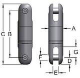 Miller Angular Contact Ball Bearing Swivel Model EE-414 Bullet to Bullet WLL 8.5 tons