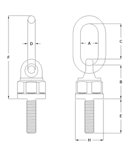 1 1/2" - 6 Ultra Lifting Ring 17,600 lbs WLL (44150)