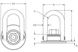 10,000 lbs Weld-On Round Base Swivel Hoist Ring (44666-W)