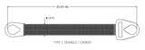 14,000# WLL VERTICAL & CHOKER TRI-CHO WIRE MESH SLING 12X3' (WMTC12-3)