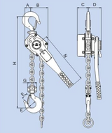 0.75 Ton x 10' Lever Hoist Black Bear (YL)