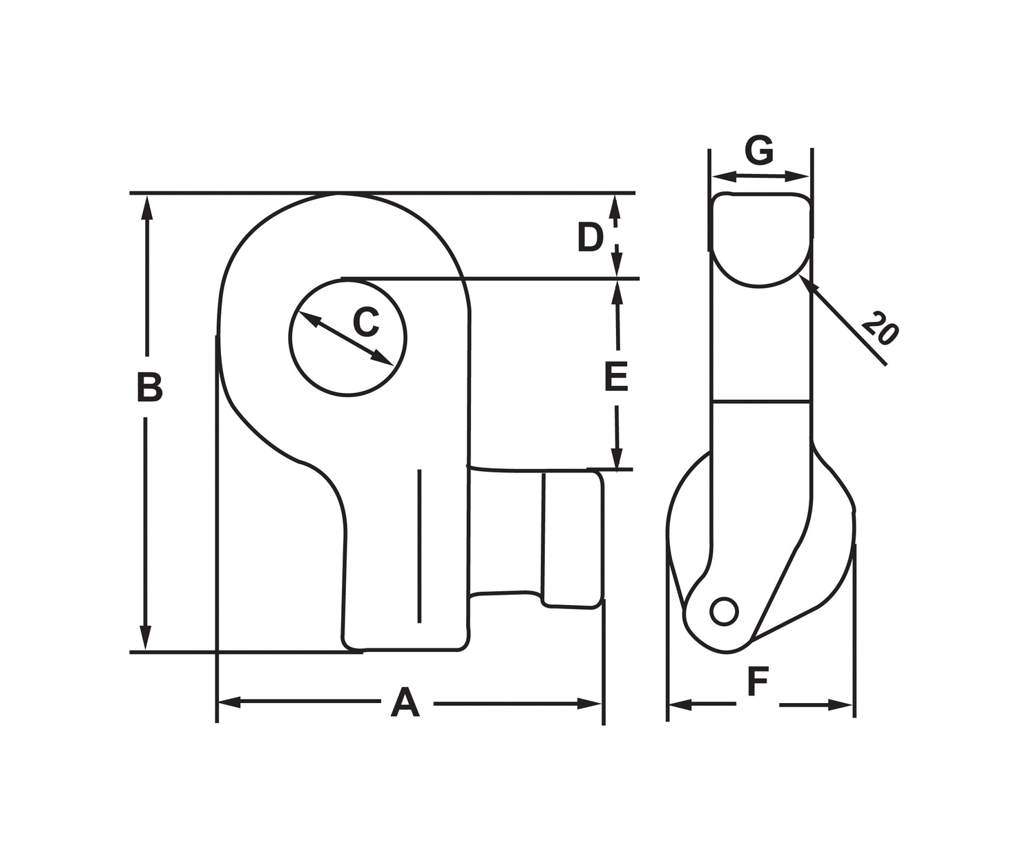CLB Container Lifting Lugs Set of 4