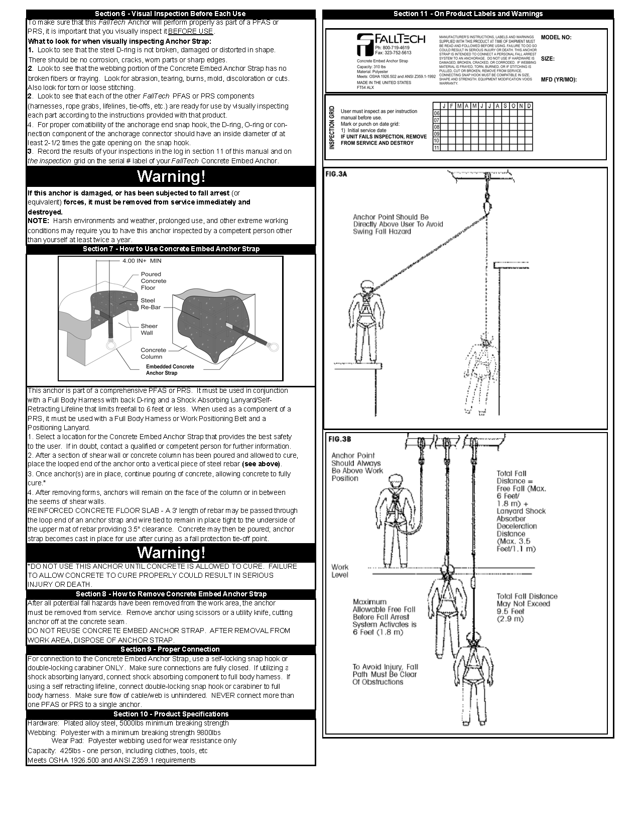 2' Concrete Embed Anchor (PN 7425)