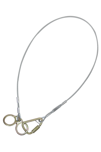 10' Cable Carabiner Sling Anchor with Galvanized Steel Cable (PN 84202D10)